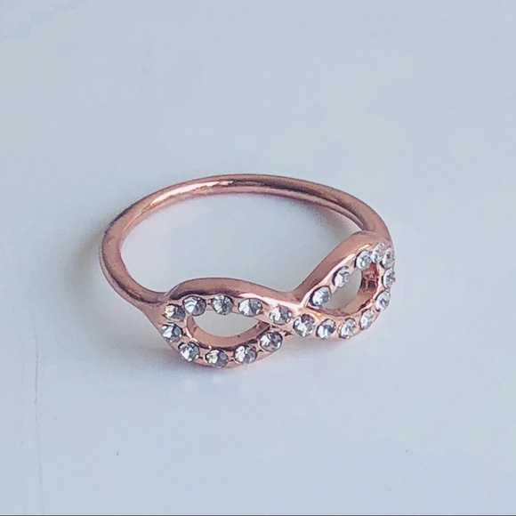 Rose Gold Tone Infinity Ring Size 6.5 - Picture 2 of 5